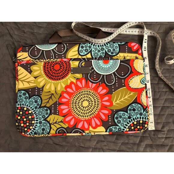 Retired Vera Bradley Neoprene Laptop Cover Case w/ Handles Flower Shower - Picture 8 of 8